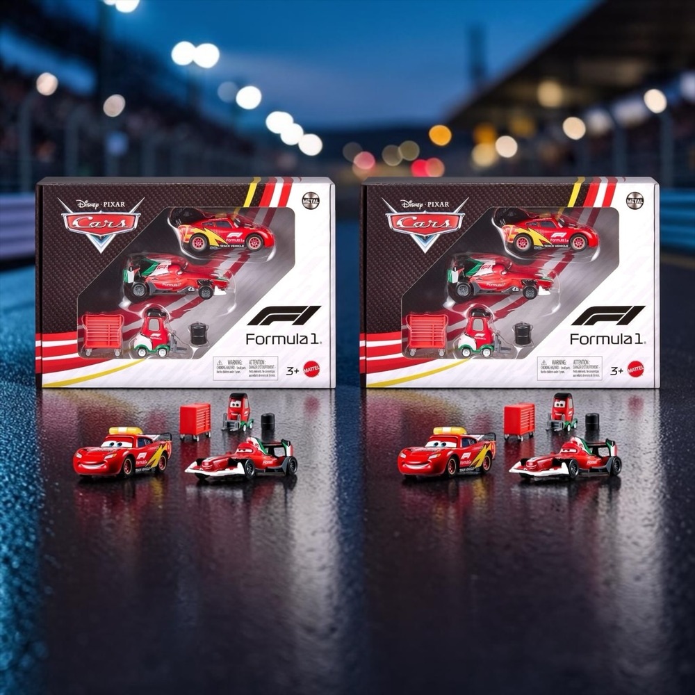2X Disney and Pixar Cars x Formula 1 Multipack Mattel with 3 Cars